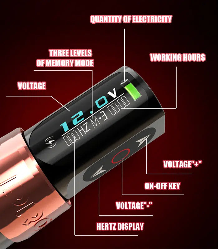 Yilong Pro Wireless Tattoo Pen Machine 4.0MM