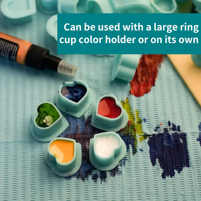 Silicone Hearts Shape Ink Cup – Bottle of 200