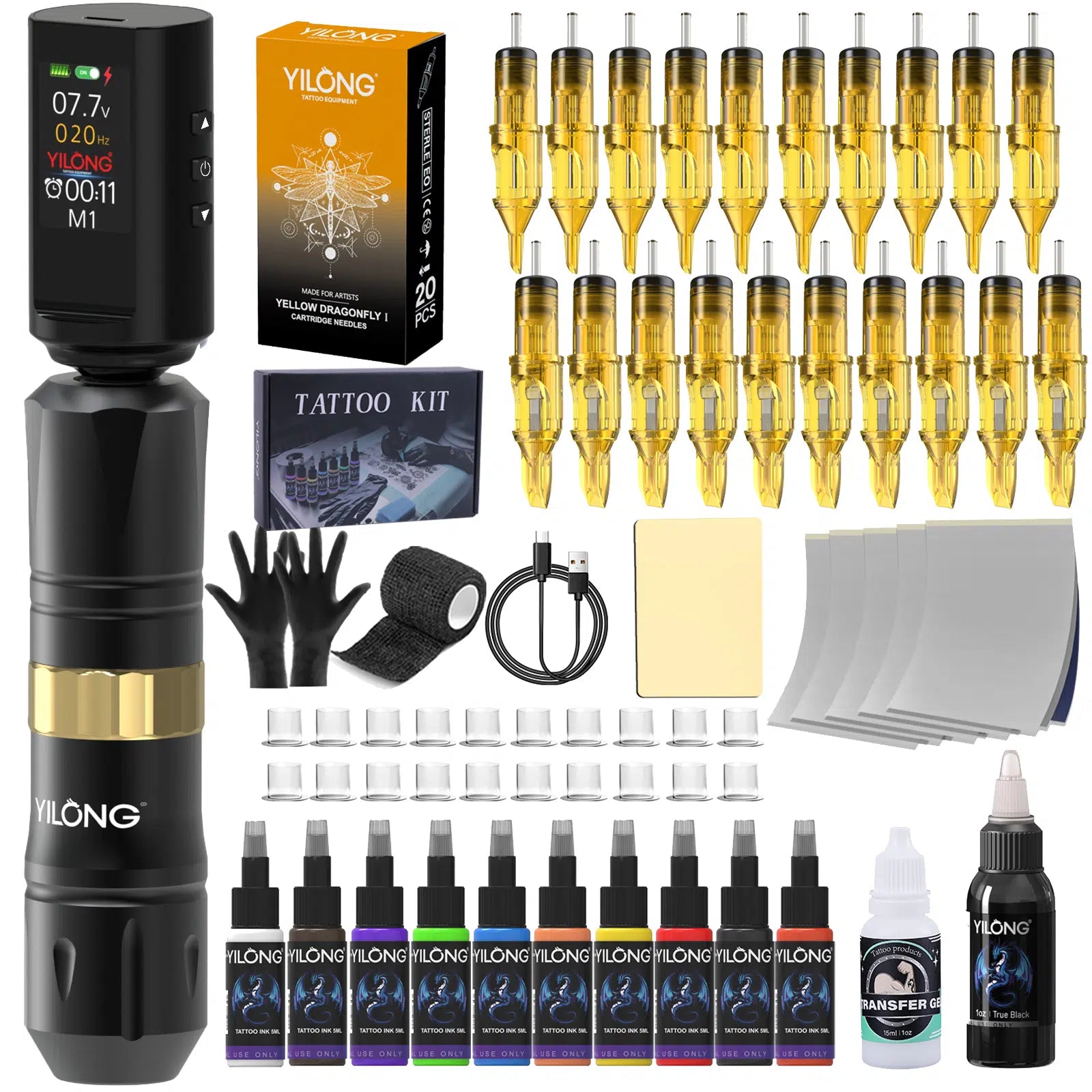 Yilong Goblin Wireless Tattoo Gun Machine Kit