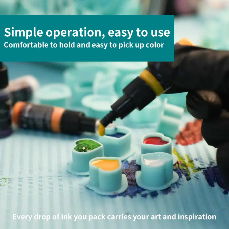 Silicone Hearts Shape Ink Cup – Bottle of 200