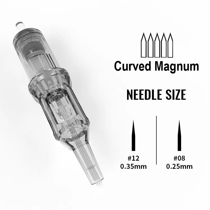 Yilong Diamond Cartridges Needles Curved Magnum – Box of 20