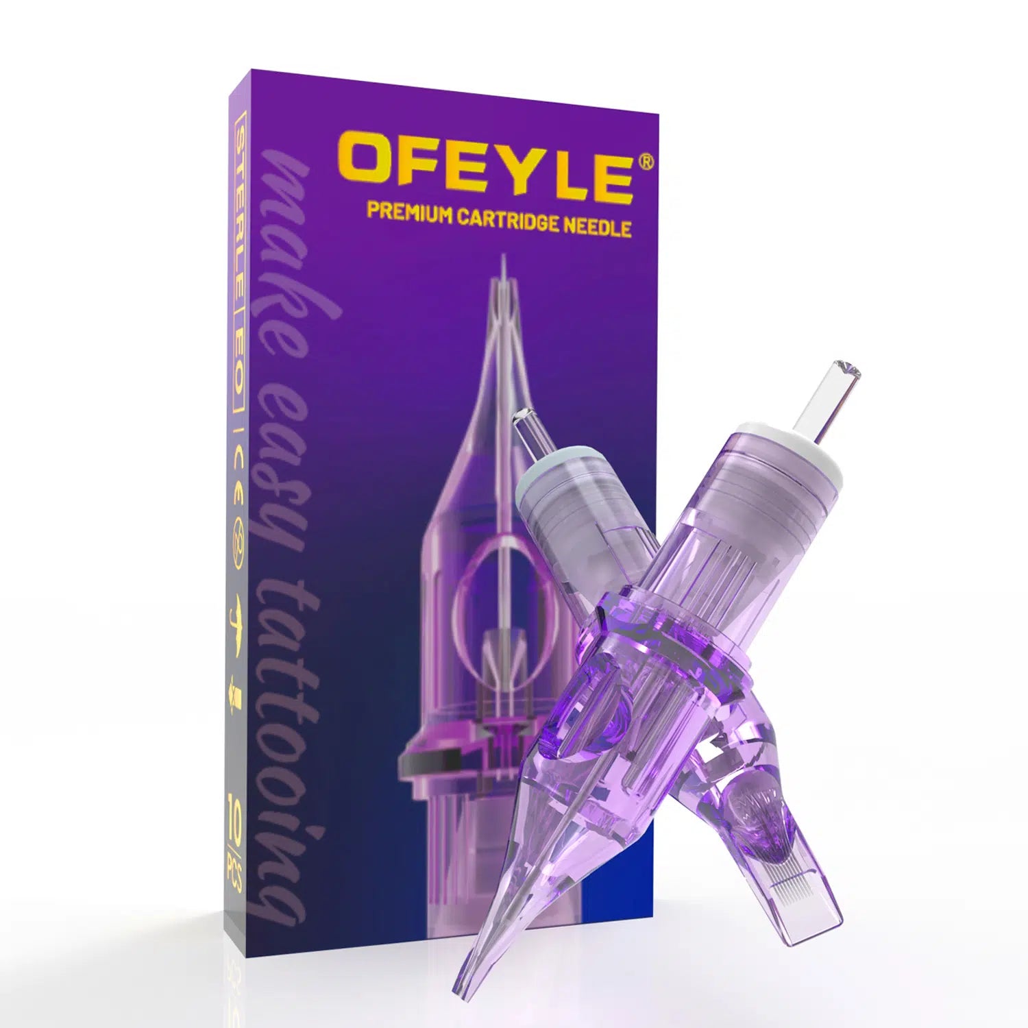 Yilong Ofeyle Purple Cartridges Needles Mix RL – 50pcs