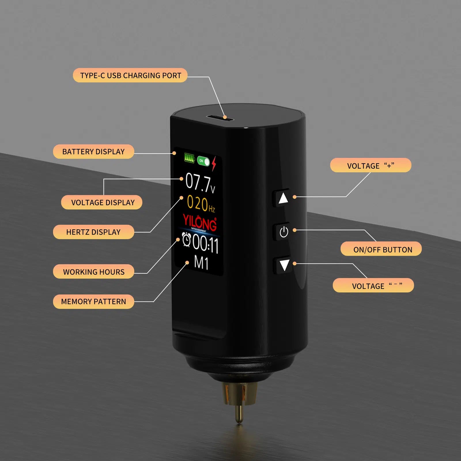 Yilong Goblin Wireless Tattoo Gun Machine Kit