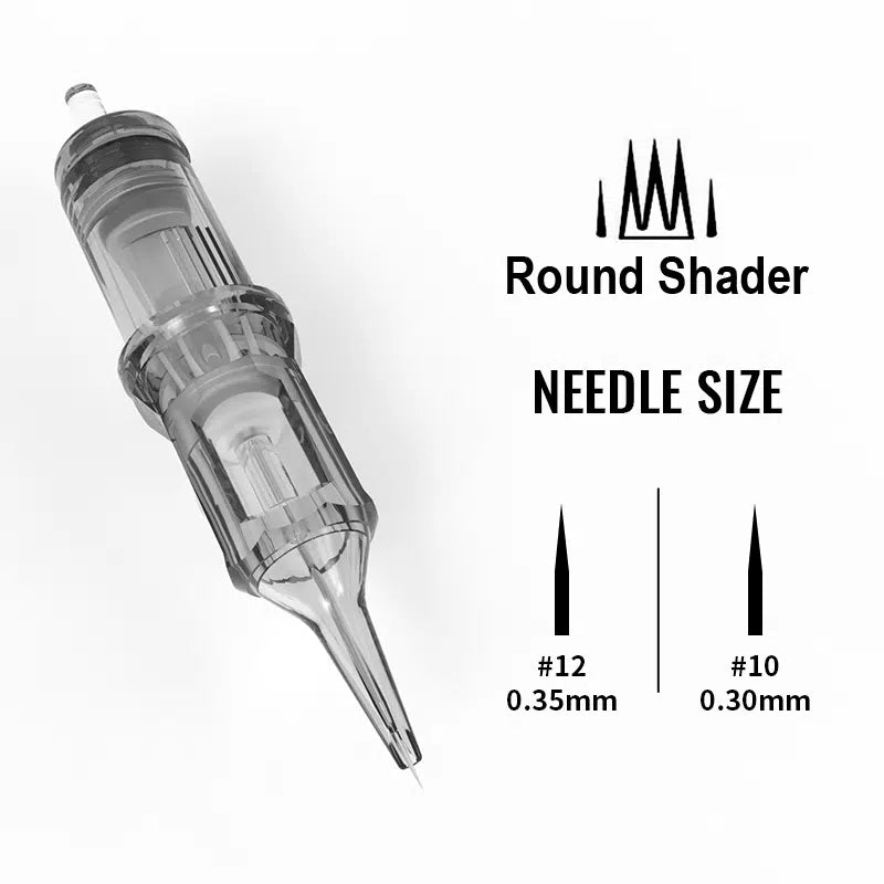 Yilong Diamond Cartridges Needles Round Shader – Box of 20